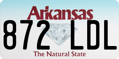 AR license plate 872LDL