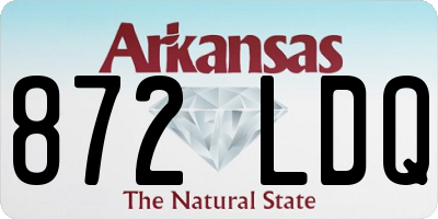AR license plate 872LDQ
