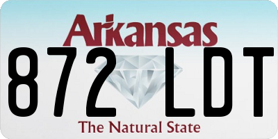 AR license plate 872LDT