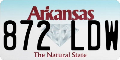 AR license plate 872LDW