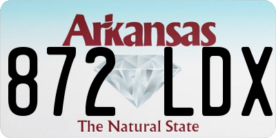 AR license plate 872LDX