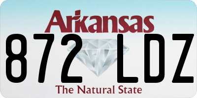 AR license plate 872LDZ