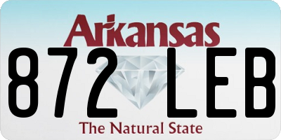 AR license plate 872LEB