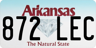 AR license plate 872LEC