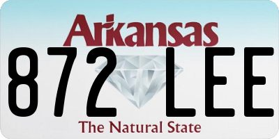 AR license plate 872LEE