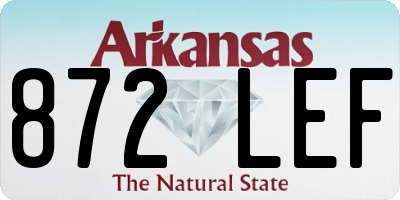 AR license plate 872LEF