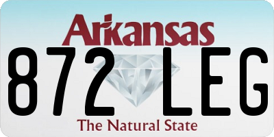 AR license plate 872LEG