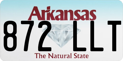 AR license plate 872LLT