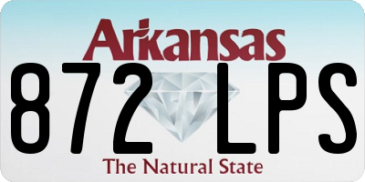 AR license plate 872LPS