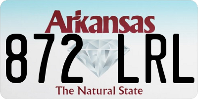 AR license plate 872LRL