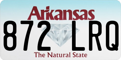 AR license plate 872LRQ