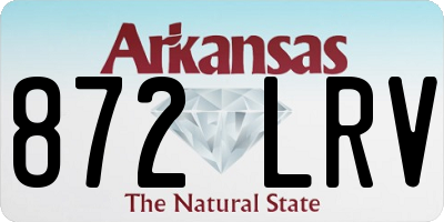 AR license plate 872LRV