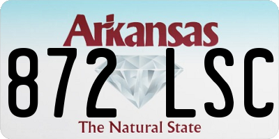 AR license plate 872LSC