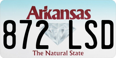 AR license plate 872LSD