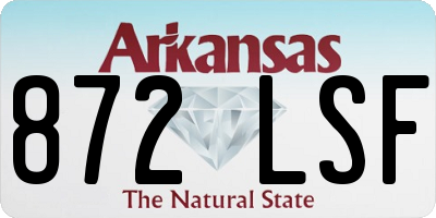 AR license plate 872LSF