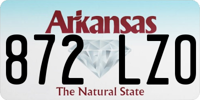 AR license plate 872LZO