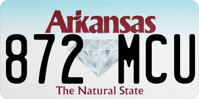 AR license plate 872MCU