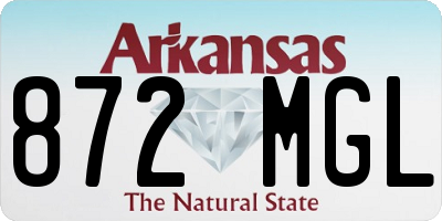 AR license plate 872MGL