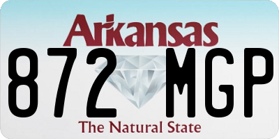 AR license plate 872MGP