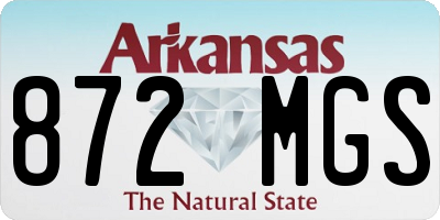 AR license plate 872MGS