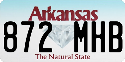 AR license plate 872MHB