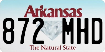 AR license plate 872MHD