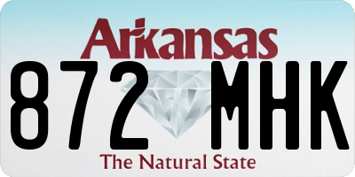 AR license plate 872MHK