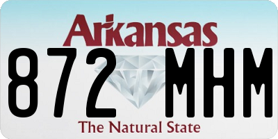AR license plate 872MHM