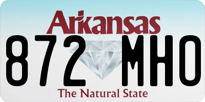 AR license plate 872MHO