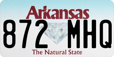 AR license plate 872MHQ