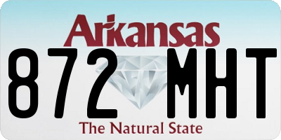 AR license plate 872MHT