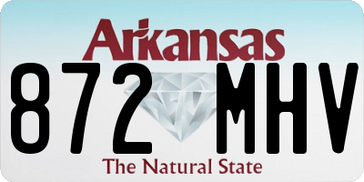 AR license plate 872MHV