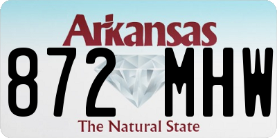 AR license plate 872MHW