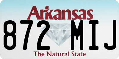 AR license plate 872MIJ