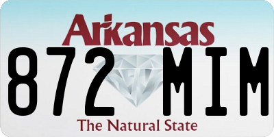 AR license plate 872MIM