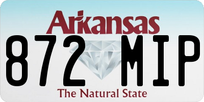 AR license plate 872MIP