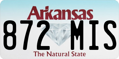 AR license plate 872MIS
