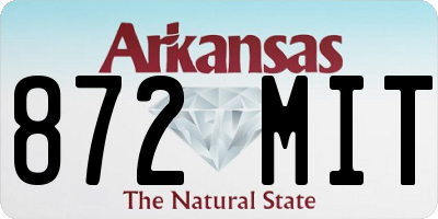 AR license plate 872MIT