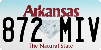 AR license plate 872MIV