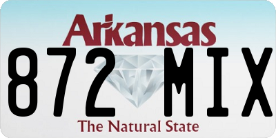 AR license plate 872MIX