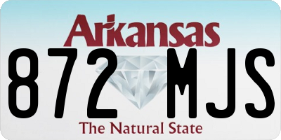 AR license plate 872MJS