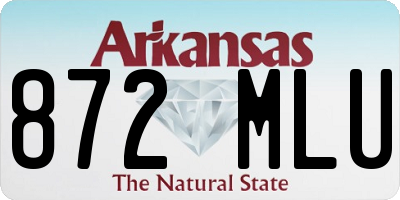 AR license plate 872MLU