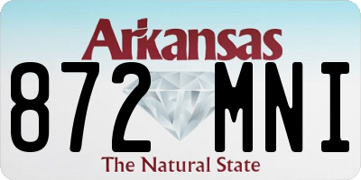 AR license plate 872MNI