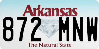 AR license plate 872MNW