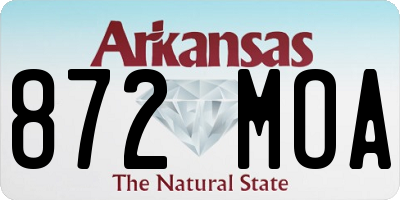 AR license plate 872MOA