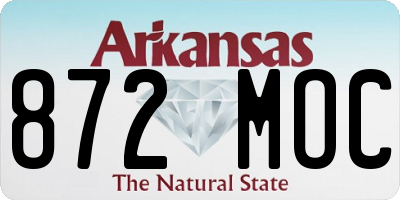 AR license plate 872MOC