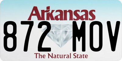 AR license plate 872MOV