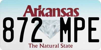AR license plate 872MPE