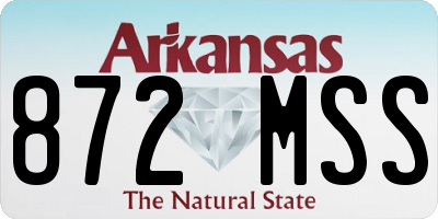 AR license plate 872MSS