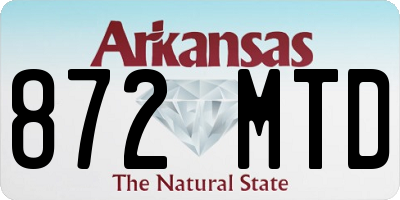 AR license plate 872MTD